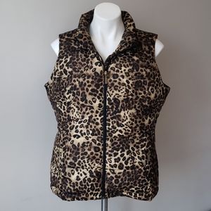 Cheetah leopard print vest NWOT